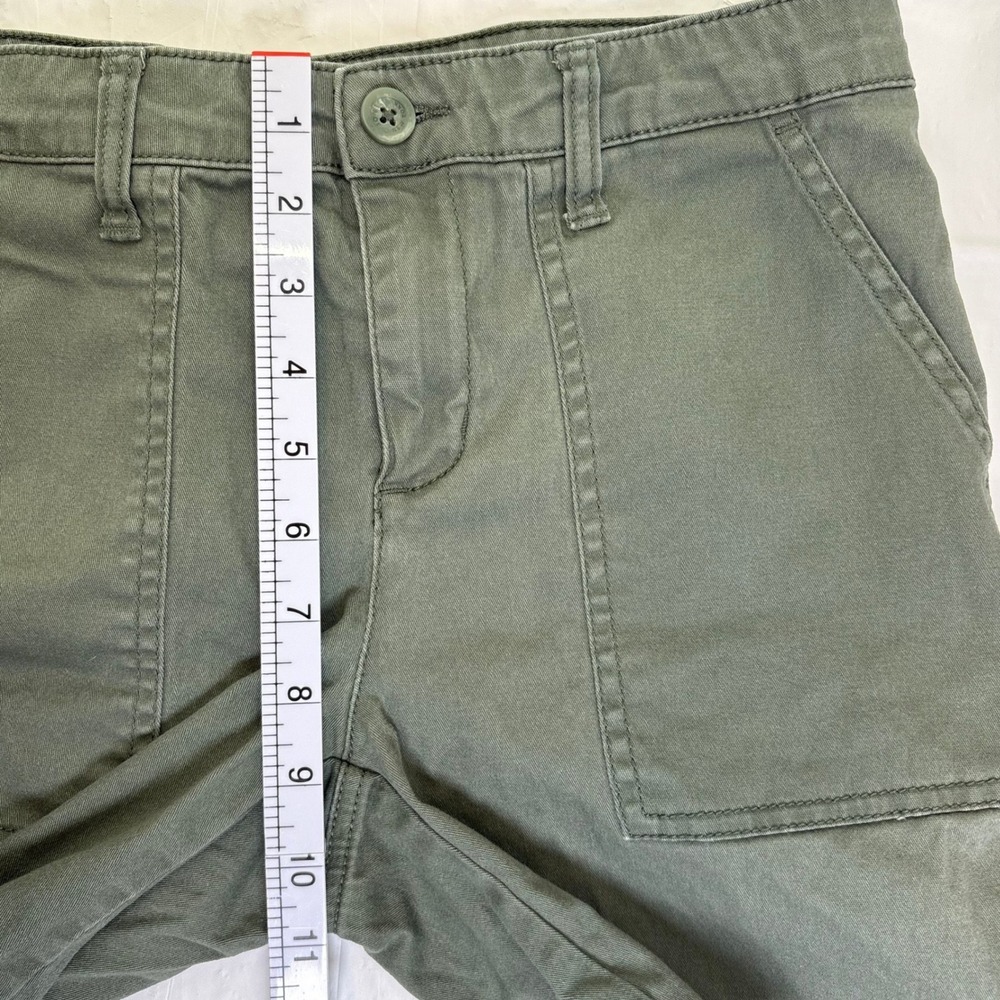 Jones New York Womens Utility Shorts Olive Green Size 4 Cotton Stretch Cargo 7in - Picture 10 of 12